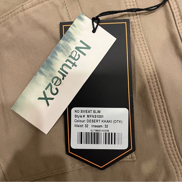 NEW DU/ER Men’s No Sweat N2X Slim Fit Pants - Desert Khaki 32x32 - Picture 7 of 7